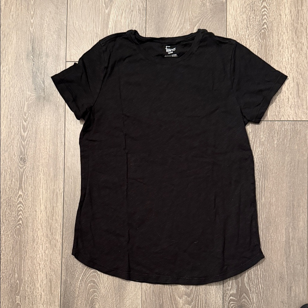 Black Crew Neck T-Shirt Felina